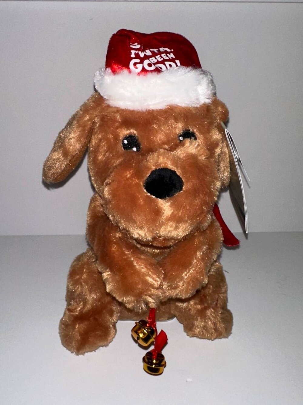 NWT Plush Animated Christmas Dog Joyful Holiday "Ain't Too Proud to Beg" GEMMY